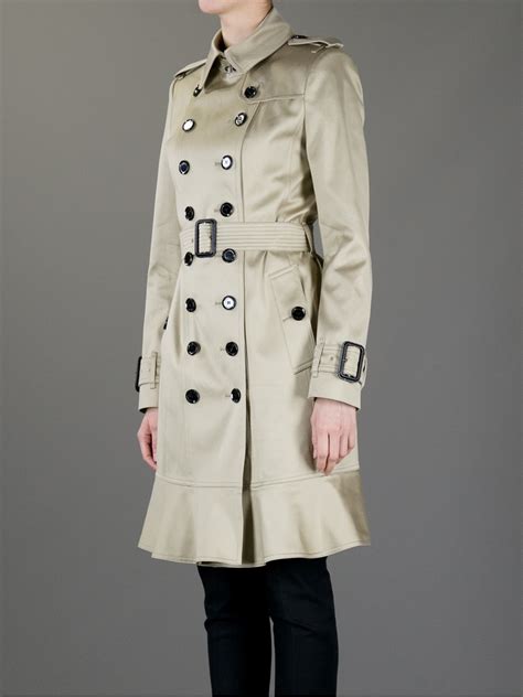 burberry wool trench coat with frilled hem|Burberry trench coat waterproof.